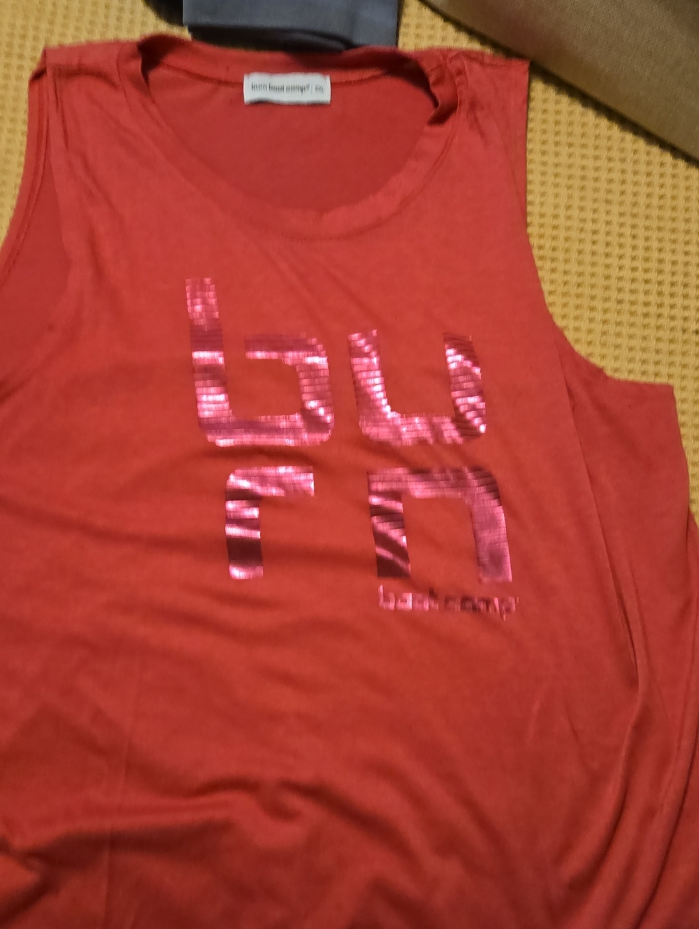 Red Sequin Logo Kids Tank Top